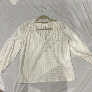 Velvet Ivory Lace Detail Top